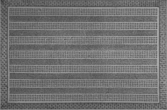 GARRONDA 40 x 60 cm Voetmat Rubbermat Schoonloopmat Strepen GD-0261 Zwart (Strepen)