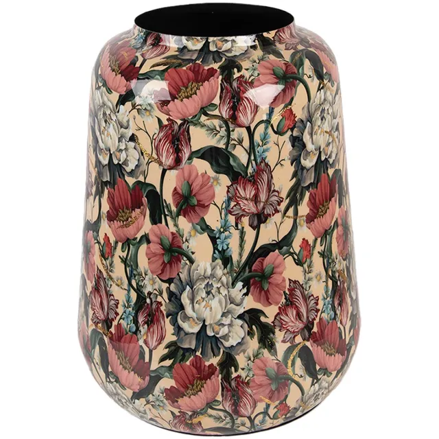 Clayre & Eef Vaas Ø 27x34 cm Beige Metaal