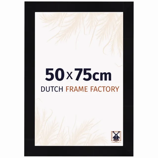 Dutch Frame Factory Fotolijst 50x75 cm - MDF - Zwart Hoogglans - Praag