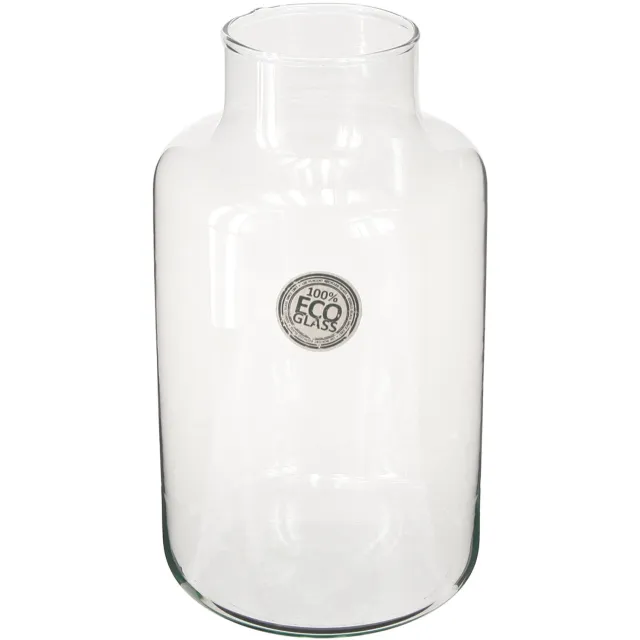 Jodeco Glass Eco vaas 'gigi' h25 d14,5 cm Bruin