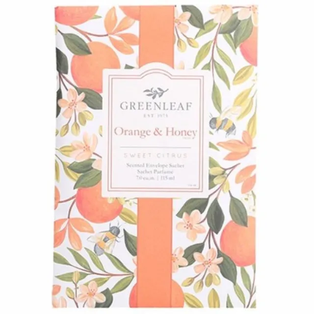 Greenleaf Geurzakje Orange & Honey 17 Cm Hout Oranje/groen