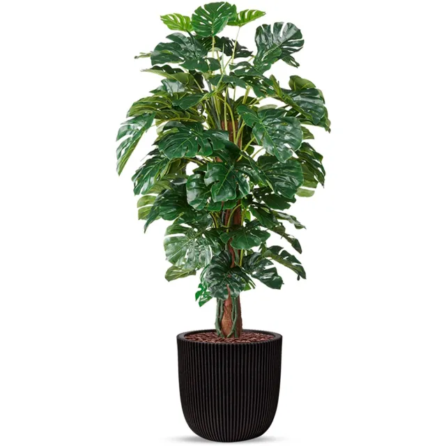 HTT Decorations Kunstplant Monstera in planter ball Groove zwart H170 cm
