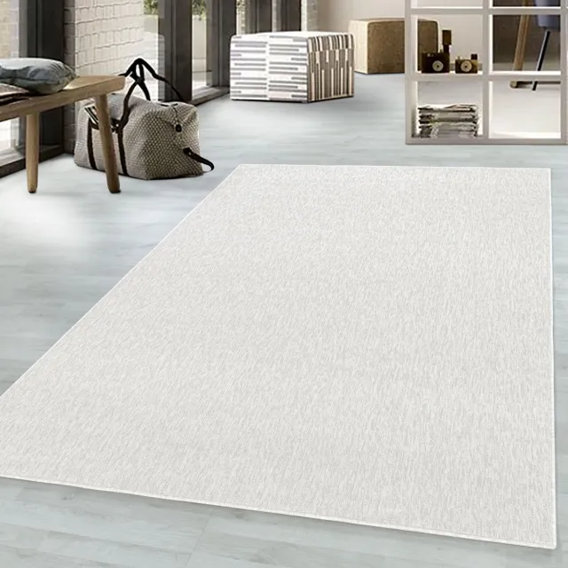 Adana Carpets Nizza Vloerkleed – Creme – Laagpolig & Effen Design – 160x230 cm