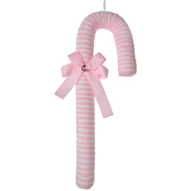 Clayre & Eef Kersthanger Zuurstok 45 cm Roze Kunststof