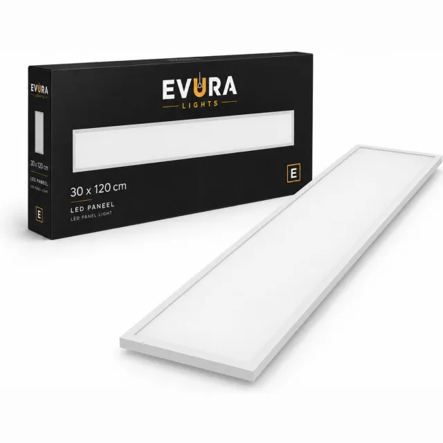 Evura Goods UGR LED Paneel - 30 x 120 cm - 6000K - 36W - Wit