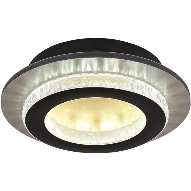 Globo Plafonniere - zwart - JAYDEN - metaal - Ø 20cm - LED - 48042-12G - Globo