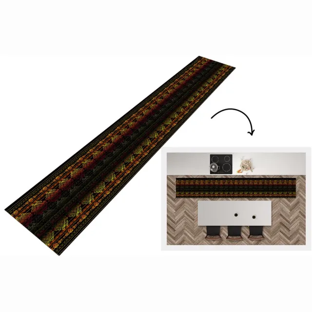 KitchenYeah Keukenloper - Keukenmat - Afrika - Patronen - Abstract - Keuken vloerkleed Multicolor