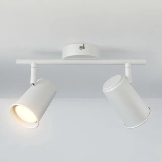 HOFTRONIC Riga LED Plafondspot 2 Lichts GU10 - Wit - Spotje - Opbouwspot L274mm - Modern - Plafondlamp Woonkamer, Slaapkamer, Gang, Keuken