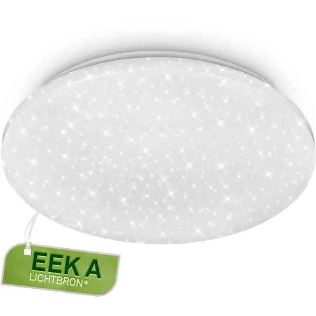Briloner Vipe A - Plafondlamp - plafonniere met sterdecor - EEK A* lichtbron - 8 Watt - neutral wit licht 4.000 kelvin - Ø29cm
