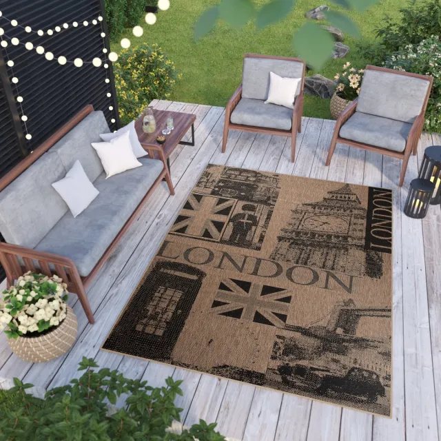 Tapiso Floorlux Vloerkleed Binnenkleed Keuken Tapijt Bruin Creme9