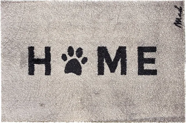 Mad About Mats Bryan - deurmat - hond home - droogloop/touch - wasbaar - 50x75cm grijs