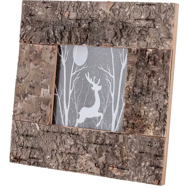 Cosy @ Home Fotokader Bark Bruin 19x1,7xh19cm Hout
