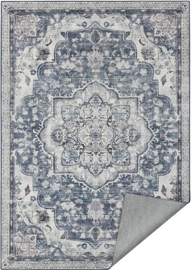 Songmics HOME - Tapijt - Vintage Vloerkleed - Wasbaar en Antislip - Voor Woonkamer Slaapkamer Keuken Duifgrijs