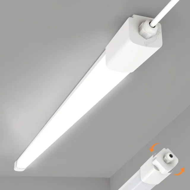 Amdelne LED Batten 150 cm 45W 5000lm - 4000K Neutraal wit licht - flikkervrij - LED TL Armatuur - IP66 Waterdicht - Doorkoppelbaar -voor Garage, Schuur & Werkplaats Koud wit