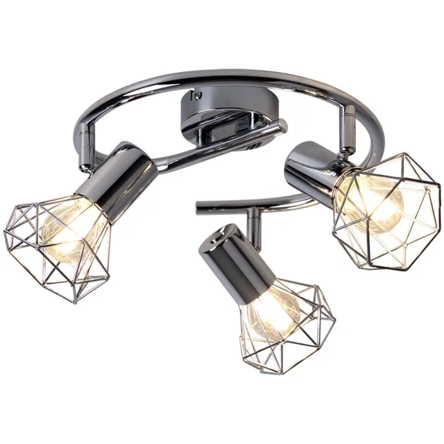 Globo Lighting Design plafondlamp spot rondel woonkamerverlichting kooilamp zilver