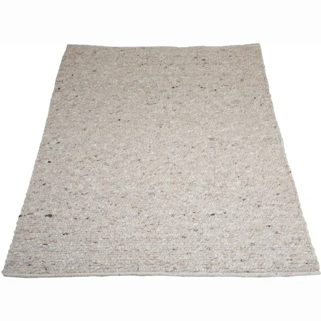 Veer Carpets Vloerkleed Steve Beige 160 x 230 cm - Wollen Design Vloerkleed met Asymmetrisch Patroon in Scandinavische / Japandi Stijl