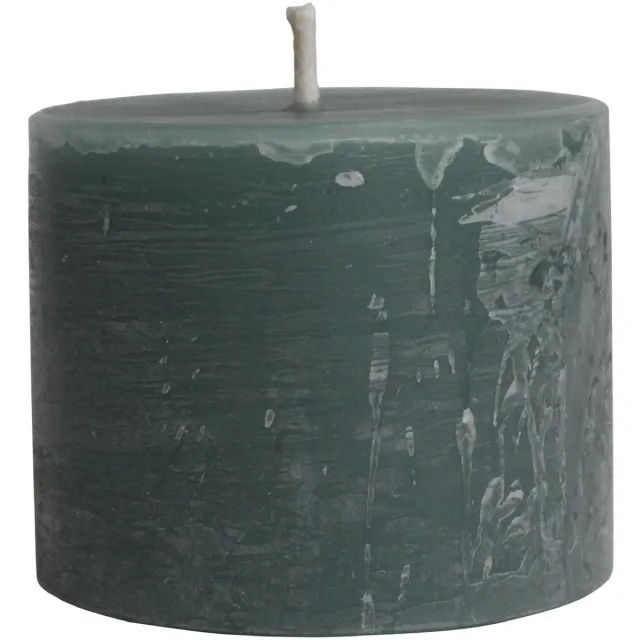 PTMD Kaars Rustic Outdoor - Groen - 15x15x12cm
