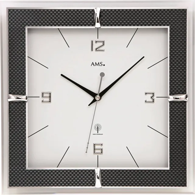 AMS 5855 Funkwanduhr - Serie: AMS Wanduhren Wit