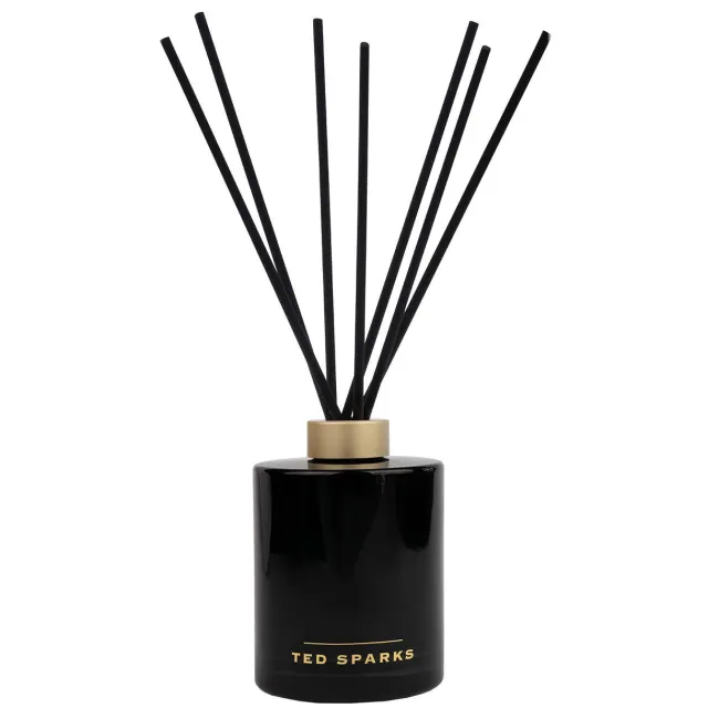 Ted Sparks geurstokjes XL - Patchouli & Musk - 250 ml Zwart