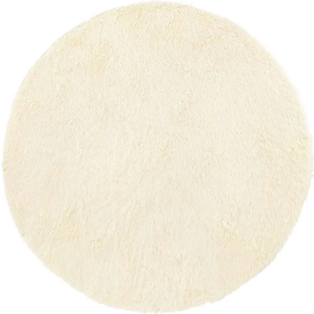 vidaXL Hoogpolig - vloerkleed - NAVARRA - cm - polyester - crèmekleurig