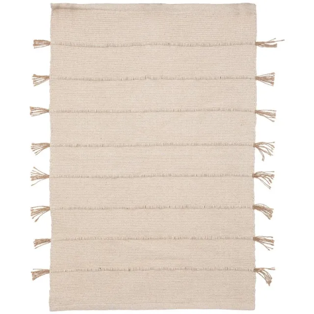 Atmosphera Créateur d'intérieur® Katoenen matje met jute kwastje BOX blanc