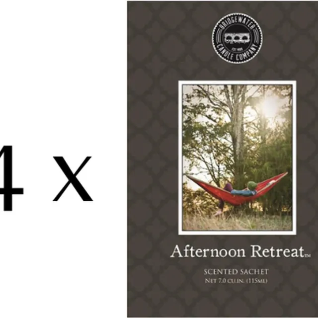 Bridgewater Candle Geurzakje Afternoon Retreat 4 stuks Bruin