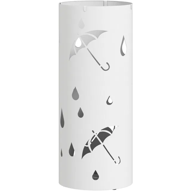 Homcom Parapluhouder - Gegalvaniseerd staal - 17x17x41cm - Zwart Noir