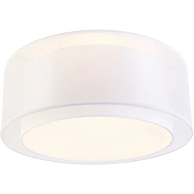 QAZQA drum-neutron - Moderne Plafondlamp - 3 lichts - Ø 500 mm - Wit - Woonkamer | Slaapkamer | Keuken