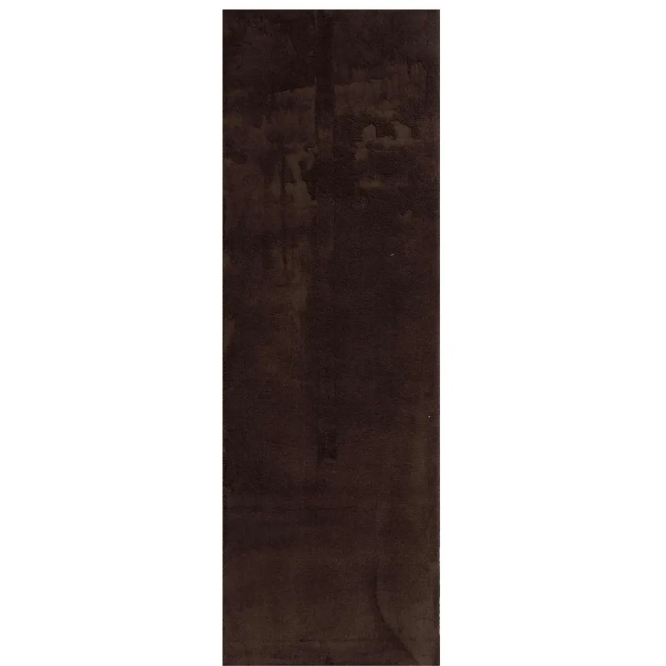 vidaXL Vloerkleed HUARTE Bruin 80 x 250 cm 100% Polyester Plat, foto 3