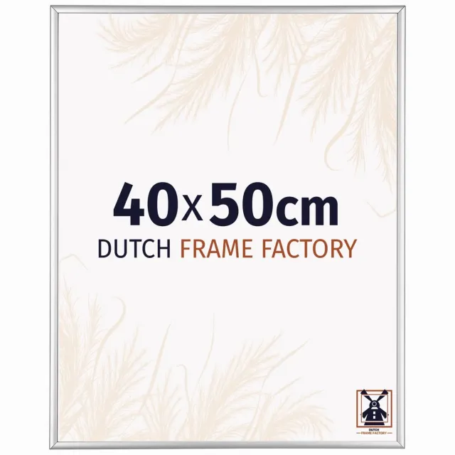 Dutch Frame Factory Fotolijst 40x50 cm - Aluminium - Zilver Hoogglans - Kampen