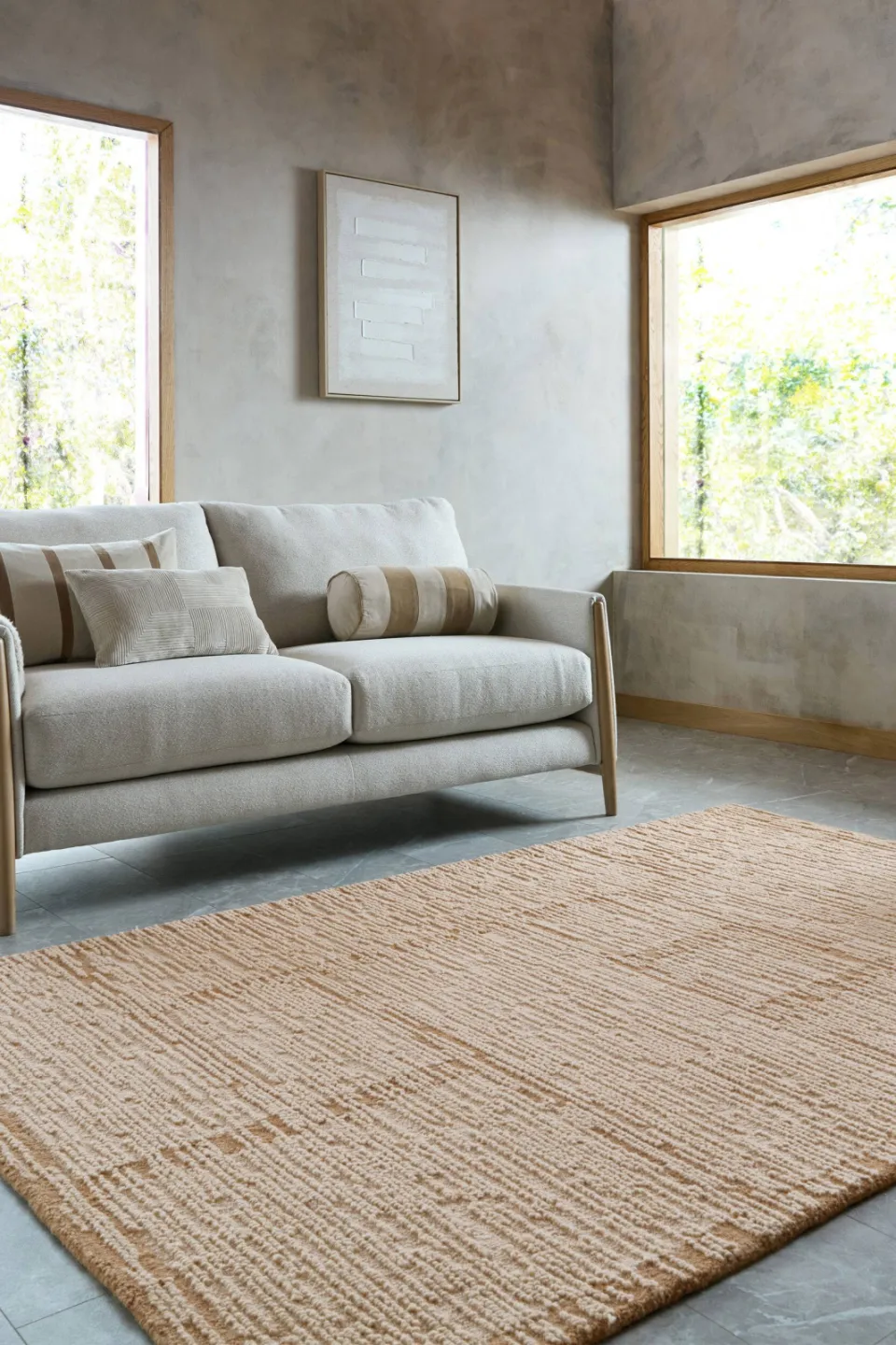 Flair Rugs Harris Modula vloerkleed naturel, foto 2