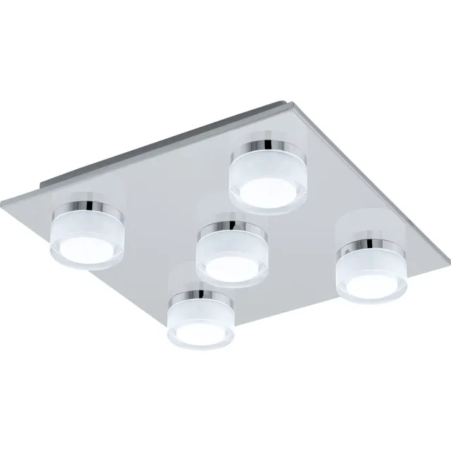 EGLO Romendo 1 Plafondlamp - LED - 32 cm - Chroom - Dimbaar Grijs