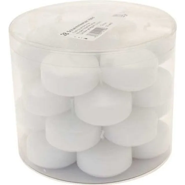 Enlightening Candles Drijfkaarsen - 28x stuks - wit - ca 4 branduren - dia 5 cm - sfeerkaarsen - geurloos
