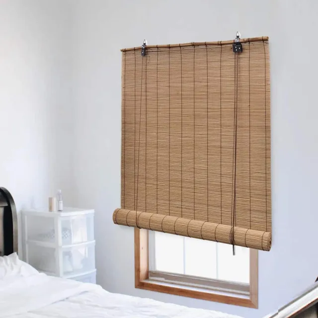 vidaXL Rolgordijn 140x220 cm bamboe bruin