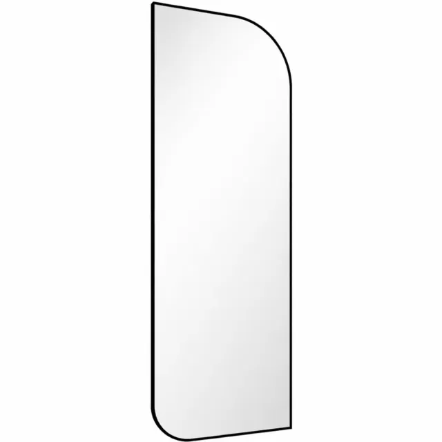 LUXALIVING Passpiegel 160x50 cm – Moderne Wandspiegel – Zwart Metalen Frame – Design Spiegel voor Slaapkamer en Hal
