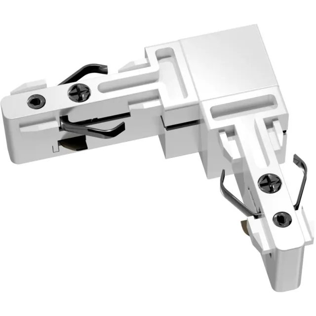 Fantasia Micro Line L-connector, L-vormig verbindingsstuk voor railsysteem, aluminium, kleur wit