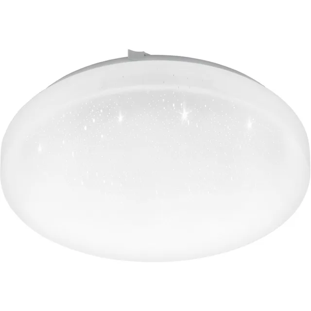 Eglo Frania-s - LED-plafondlamp - Ø28 cm - 1-lichts - wit/kristaleffect