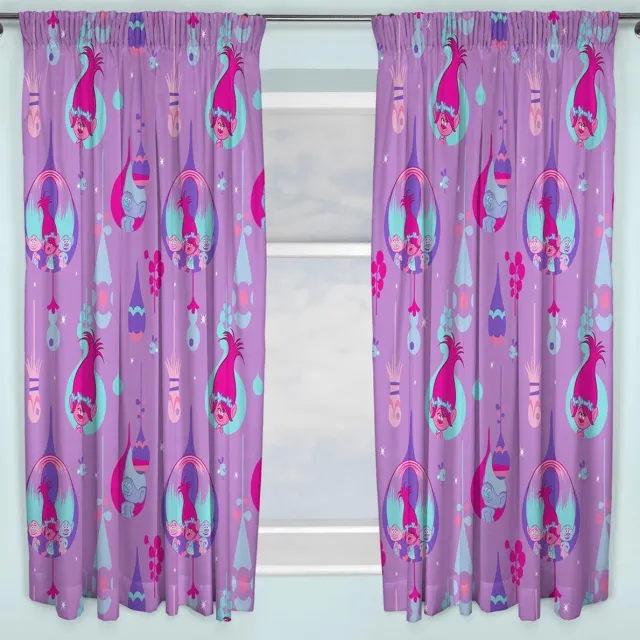 Trolls Gordijnen set 168x183cm 2 stuks)) paars