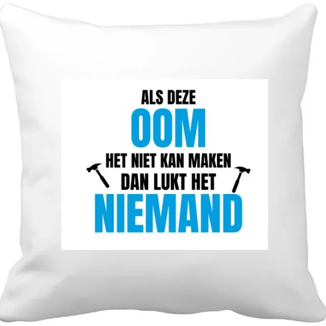 Akyol als oom het niet kan Kussen hoes - Oom - een oom - verjaardagscadeau - cadeau voor oom - cadeau - kado - 40 bij 40 cm Multicolor
