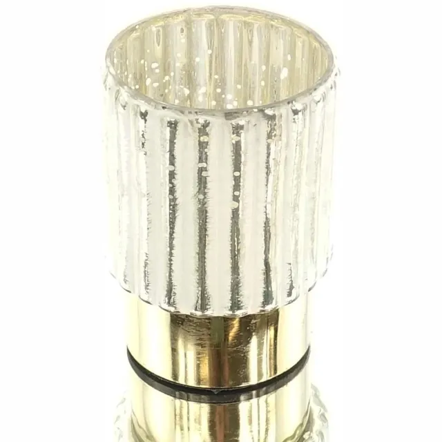 Kaemingk Waxinelichthouder Kerst Glas Wit O 7,5 cm h 11,5 cm