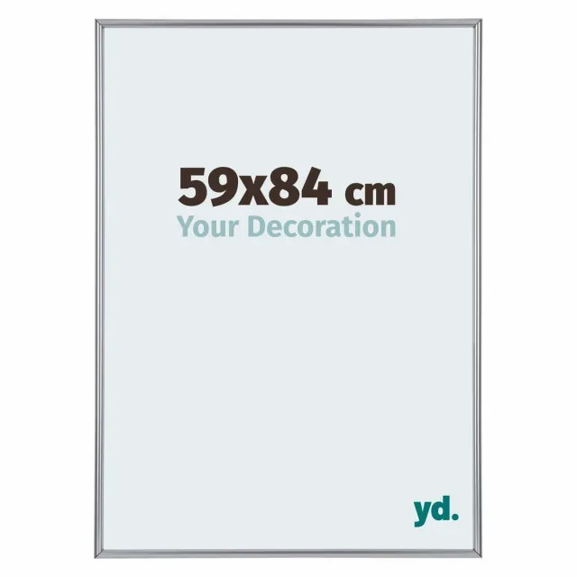 yd. Your Decoration - Fotolijst 59x84 cm - Kunststof - Zilver Hoogglans - Annecy