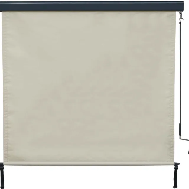 MCW Verticale zonwering MCW-F42, verticaal privacyscherm buitenrolgordijn, UV-bescherming 50 stof ~ 250x180cm, crème-beige