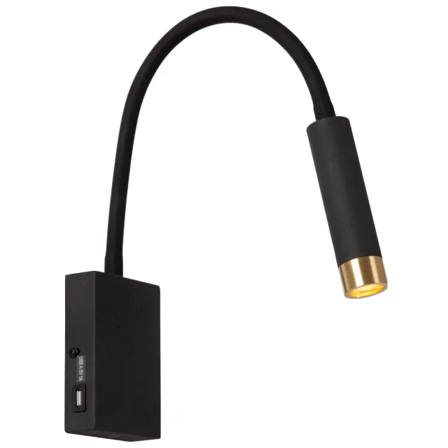Lucide ALEC - Wandspot / Wandlamp - LED 3 StepDim - G9 - 1x3W 2700K - Inclusief omwisselbare ringen - Zwart