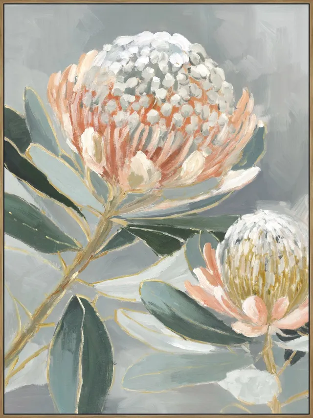 homebound by ky Schilderij bloem Groen