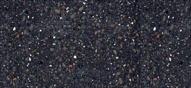 MD-Entree MD Entree - Design mat - Universal - Terrazzo Black - Vloerkleed - Antislip - Machine wasbaar - 67 x 150 cm Meerkleurig