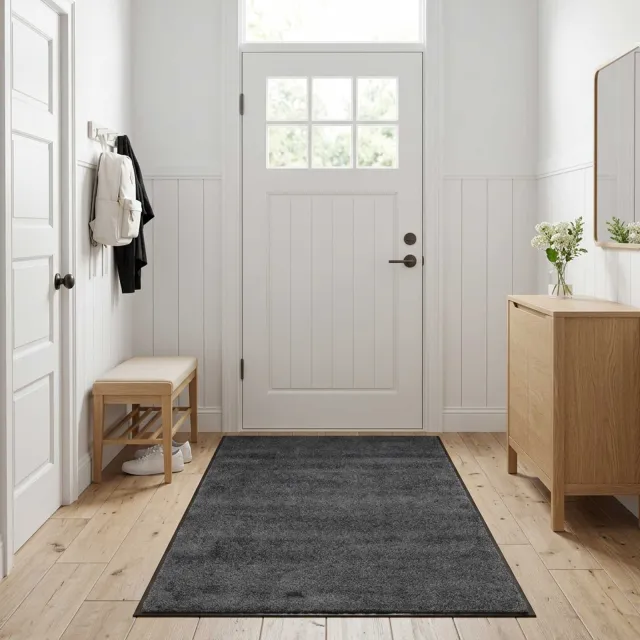 vidaXL Deurmat Lichtgrijs 300 x 120 cm 100% Polyamide