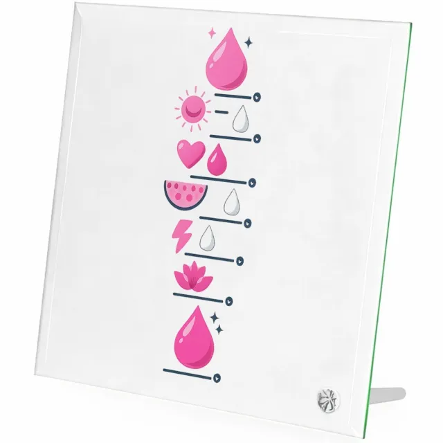 Mr Cadeautjes Glasframe 20 x 20 - design Motiverende dagindeling voor focus en energie | cadeau Wit