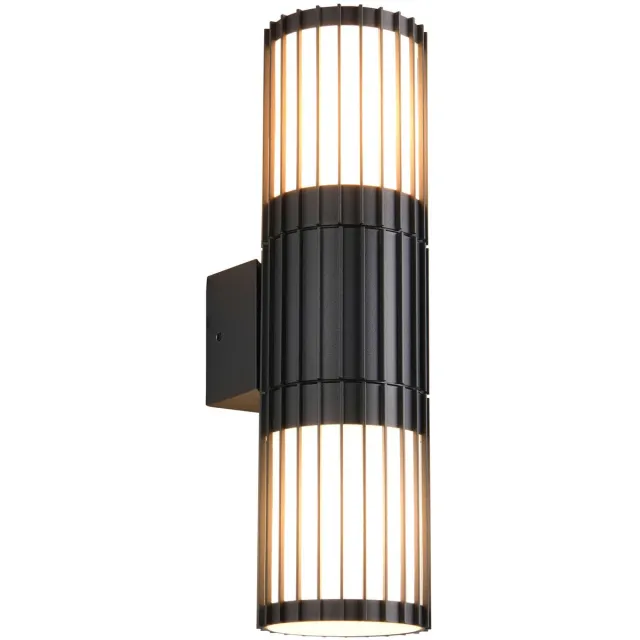 Trio VOLGA - Wandlamp - Antraciet - excl. 2x E27 4 W - Verlichting omhoog en omlaag - Wandmontage - Buitenverlichting - IP54