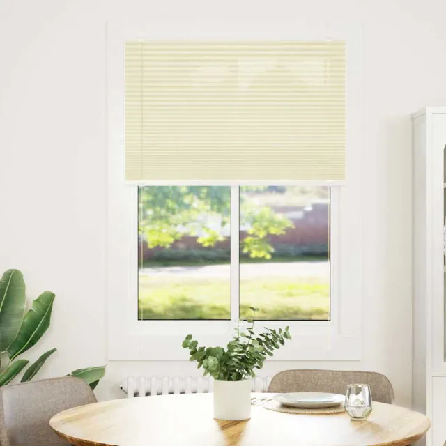 vidaXL Plissé rolgordijn 100x150 cm stofbreedte 99,4cm polyester crème